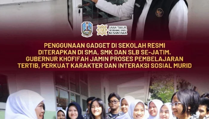 Gubernur Jatim Terapkan Kendali Gadget di Sekolah, Antisipasi Cyberbullying dan Ketergantungan Digital