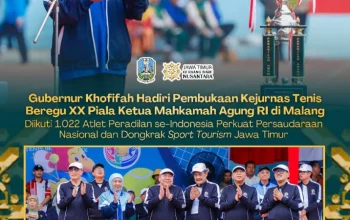 Gubernur Khofifah: Kejurnas Tenis Piala Ketua MA Perkuat Silaturahmi dan Persaudaraan Bangsa