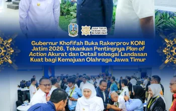 Gubernur Khofifah Tekankan Empat Pilar Kemajuan Olahraga Jatim di Rakerprov KONI 2026