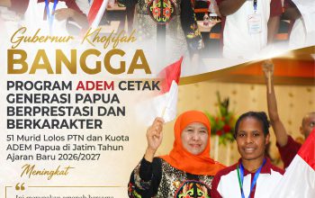 ADEM Papua di Jatim Berbuah Prestasi, Puluhan Siswa Tembus Perguruan Tinggi Negeri