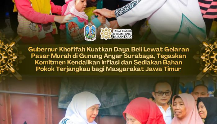 Pasar Murah Gunung Anyar Diserbu Warga, Khofifah Pastikan Bahan Pokok Terjangkau