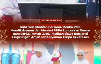 Gubernur Khofifah Pastikan Siswa Belajar Aman Melalui Gernas RANA MPLS Ramah 2026