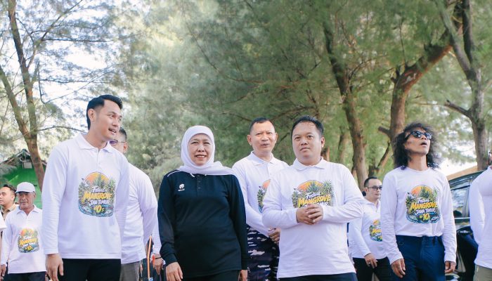 Gubernur Khofifah Gandeng Kaka Slank Tanam Mangrove di Tuban, Indonesia Dibidik Jadi Pemimpin Konservasi Dunia