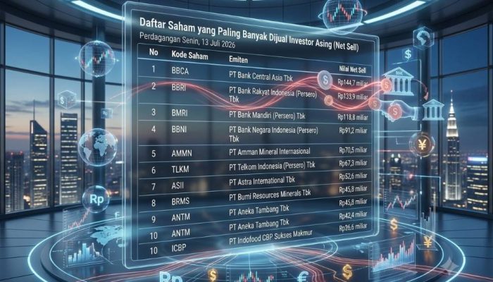 Net Sell Asing Rp437,6 Miliar Warnai Perdagangan, Saham Perbankan Jadi Sorotan