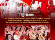 Antusiasme Ribuan Warga Warnai Penurunan Bendera HUT ke-81 RI di Grahadi Surabaya