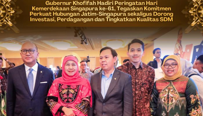 Gubernur Khofifah Perkuat Hubungan Jatim – Singapura, Investasi hingga Beasiswa ASN Jadi Fokus Kerja Sama