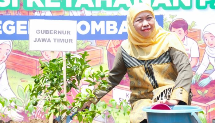 Panen Nila hingga Sawi Samhong, Gubernur Khofifah Apresiasi Inovasi Ketahanan Pangan Siswa Jombang