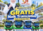 Gubernur Khofifah Jadikan HUT Jatim Momentum Perluas Penggunaan Transportasi Publik