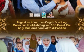 Tekan Angka Stunting, Khofifah Salurkan Bantuan Gizi untuk 100 Ibu dan Anak di Pacitan